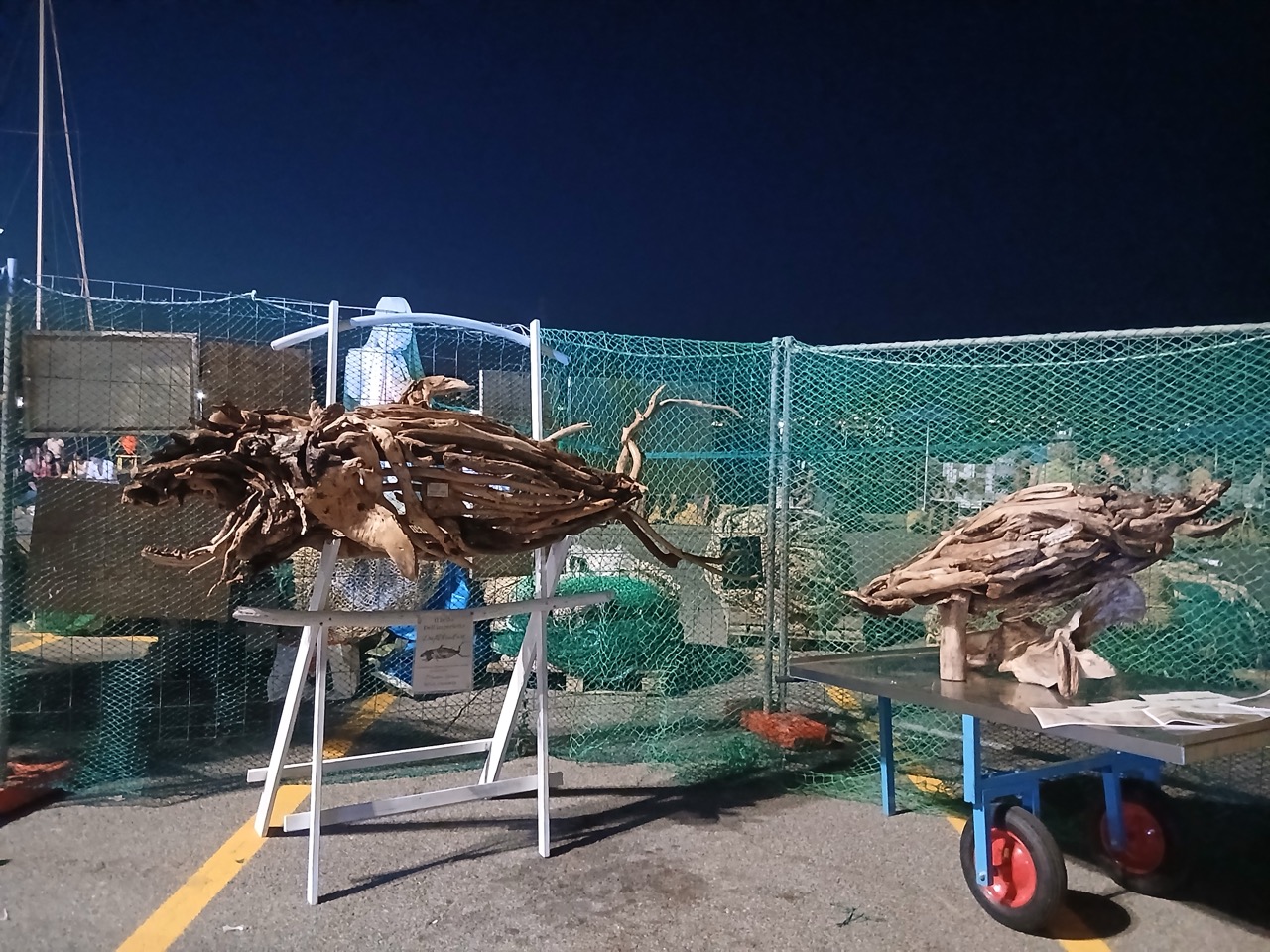 Wooden fisches